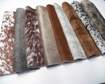Wholesale 10 pieces 6x12 Cowhide hair on hide scrap pieces wholesale pack hair on leather -Hey Dudes