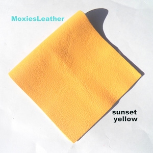 Yellow leather sheets for earrings, leather pieces, leather remnants, earrings leather