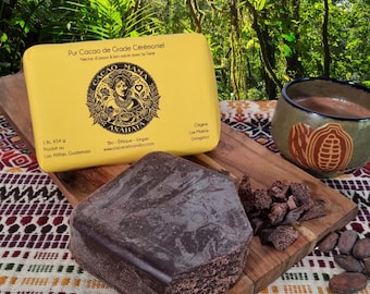 100% pure Mayan Ceremonial Cocoa - Mama Anahata Cocoa from Las Marias - 454g block