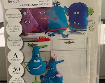 Husqvarna Viking Embroidery Album Monster Fun 920442096 Used