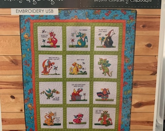 Whole Country Caboodle Whirly-Gig Dragons Embroidery USB