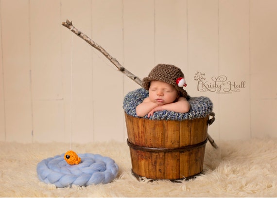 Infant Fishing Hat Baby Fishing Baby Fisherman Hat Newborn Fishing Fishing  Hat Fishing Bobber Fisherman Baby Shower Fisherman 