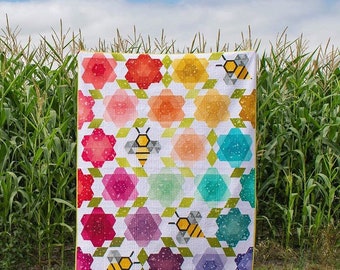 Bumblebee Blossom Pattern by Krista Moser