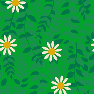 Flowerland Daisy Greenery Verdant RS0075 12 by Ruby Star Society - Moda -