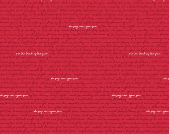 Land of Liberty Text C1056-RED by My Mind's Eye- Riley Blake Designs- 1 yard