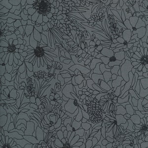 Illustrations Modern Florals Graphite 11501 14 - Moda- 1 yard
