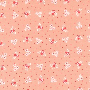 Sunwashed Busy Bee Coral 29163 23 by Corey Yoder- Moda- 1 Yard