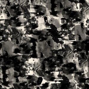 May include: Abstract black and white watercolor pattern with a mottled, textured effect.