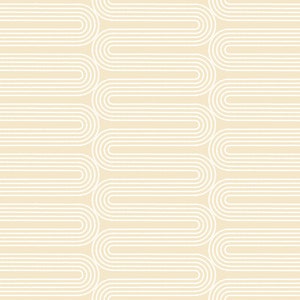 May include: A seamless pattern with a repeating design of white curved lines on a light beige background.
