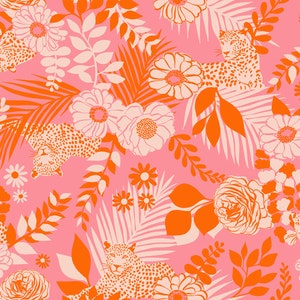 Reverie Leopard Sorbet RS0051 13 by Melody Miller for Ruby Star Society- Moda- 1/2 Yard