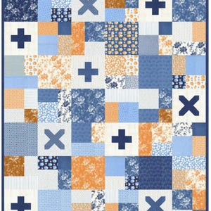 Vintage Scrapworks Quilt Kit Using Denim and Daisies by Fig Tree and Co ...