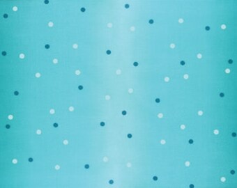 108" Wide Backing Ombre Confetti 11176-209 Turquoise- Moda- 1 yard