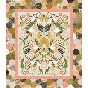 Bee Garden Kit KIT48410 by  Gingiber- Moda- 50&quot; x 58&quot;- Boxed Kit