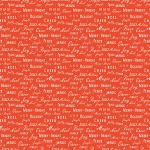 Holiday Cheer  Text C13613-RED by My Mind&#39;s Eye- Riley Blake Designs