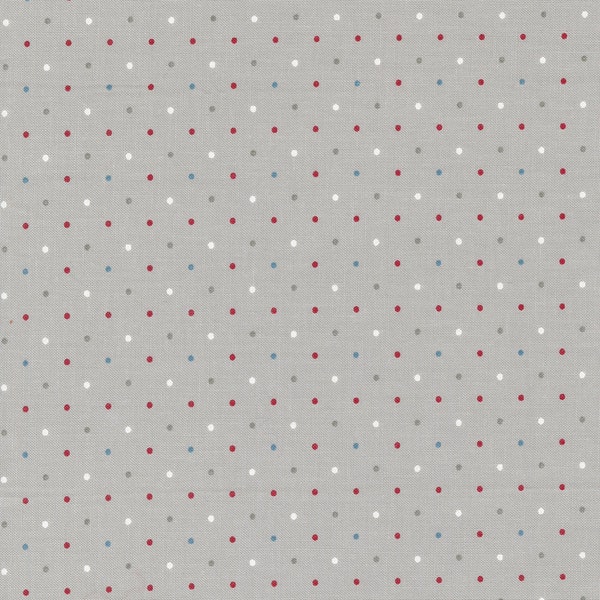 Old Glory Magic Dots Silver 5206 12 by Lella Boutique for Moda - 1/2 yard