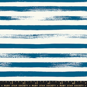 May include: Seamless pattern of white and blue horizontal stripes. The stripes are painted with a brushstroke effect, giving the pattern a textured look.