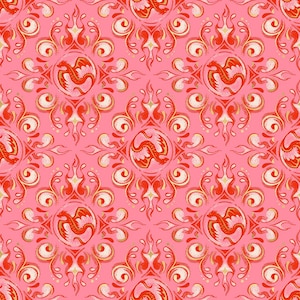 Fireglow Emblem Metallic Dark Ruby RS2136 12M by Sarah Watts for Ruby Star Society-Moda- 1/2 Yard