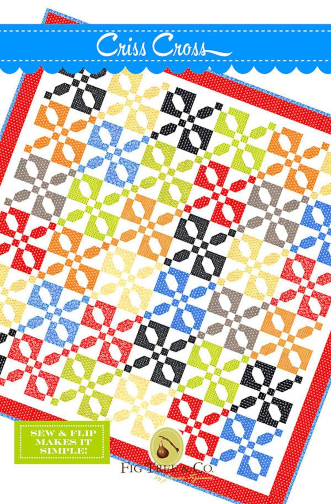 Criss Cross Pattern by Fig Tree- Moda- 57.5 X 57 1/2 - Etsy