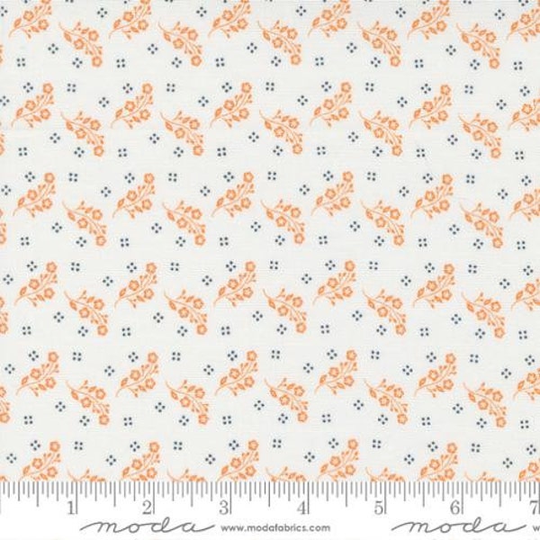 Linen Cupboard Tossed Blooms Chantilly Orange 20484 23 Fig Tree and Co- Moda-- 1/2 yard