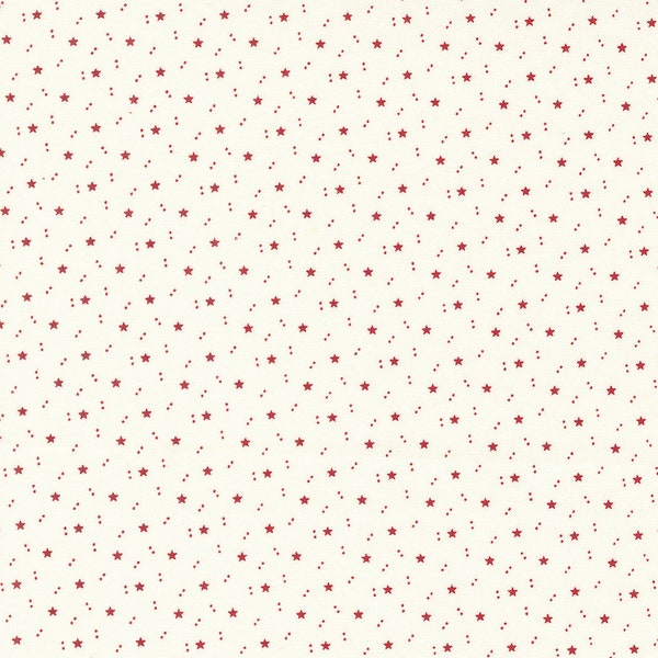 American Gatherings II Space Stars Dove Heart Red 49247 21 from Primitive Gatherings- Moda- 1/2 yard