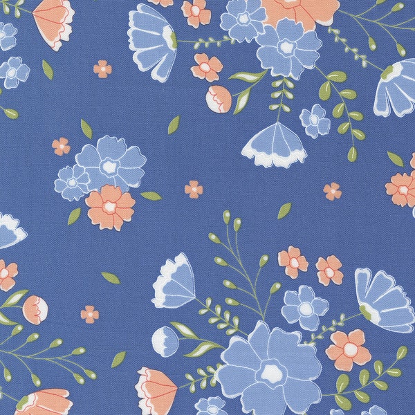 Peachy Keen Moonlit Meadow Cobalt 29170 16 von Corey Yoder- Moda- 1 yard