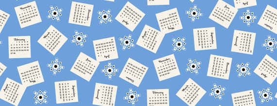 Tomato Tomahto: Calendar in Lindley Blue Tomato Tomahto: Calendar in Lindley Blue
