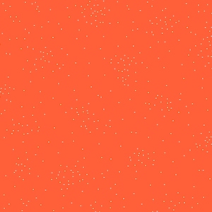 May include: A solid orange background with a scattered pattern of small white dots.