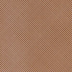 May include: A brown background with a white diamond pattern.
