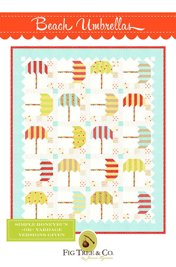 Beach Umbrellas Quilt Kit by Fig Tree Moda 54 X Etsy