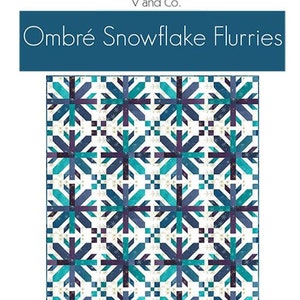 Ombre Snowflake Flurries Pattern by V & Co from Moda 57x 71 image 1