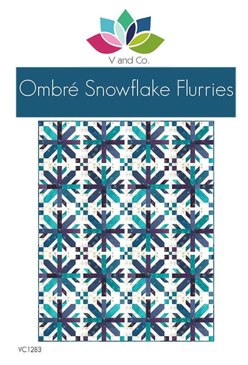 Ombre Snowflake Flurries Pattern by V & Co from Moda 57x 71 image 1