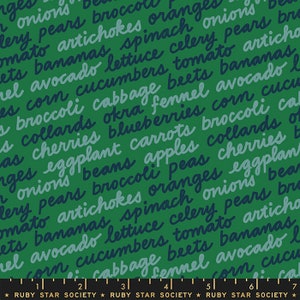 Food Group  In Season Text Words Billiard RS5042 15 by Ruby Star Society - Moda - 1/2 yard
