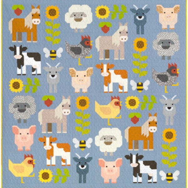 Fab Farm Quilt Kit by Elizabeth Hartman 75x77
