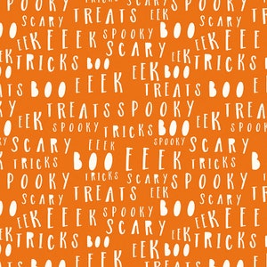 Bad to the Bone Words C11924-ORANGE by My Mind&#39;s Eye For Riley Blake Designs 1/2 yard