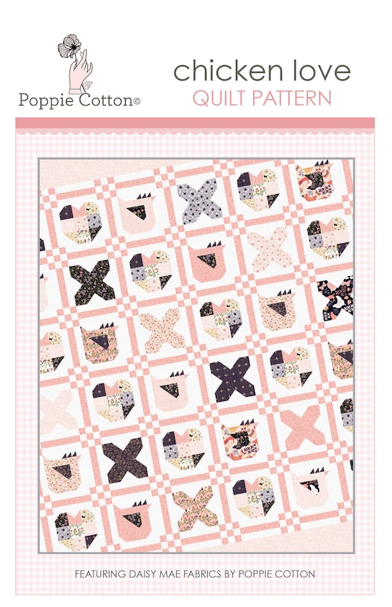 Chicken Love Pattern PC1940 by Poppy Cotton