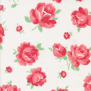 Summertime Rosie Cream 55320 11 by Camille Roskelley- Moda- 1/2 Yard