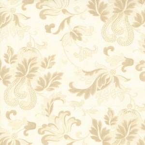 Collections for a Cause Etchings Friendly Flourish Parchment 44335 11 by Howard Marcus and 3 Sisters- Moda- 1/2 Yard