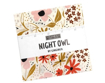 Night Owl Charm Pack 48420PP by Gingiber- Moda-