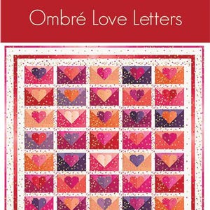 Patrón de letras de amor ombré de V and Co. 54" x 57"