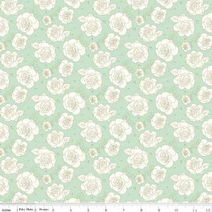 Sunsetridge Roses C15731-MINT by Minki Kim for Riley Blake Designs- 1/2 Yard