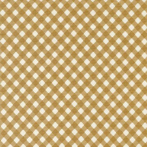 May include: A seamless pattern of small white squares on a brown background. The pattern is a classic gingham design.
