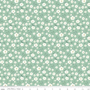 Sunsetridge Flowers C15732-SEAFOAM by Minki Kim for Riley Blake Designs- 1/2 Yard