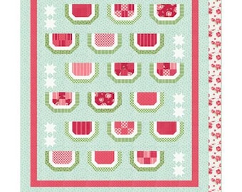 Watermelon Patchwork Quilt Kit - Summertime by Camille Roskelley - Moda- 58x66