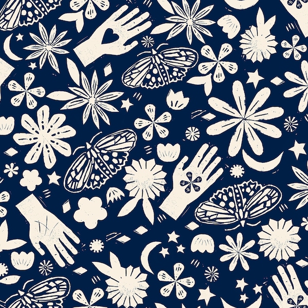 Moonglow Moonrise Dream Indigo RS4077 13 by Alexia Abegg -  Ruby Star Society-Moda-Half Yard