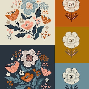Folk Lore Panel Multi 45609 11 by Fancy That Design House- Moda- 1 Yard