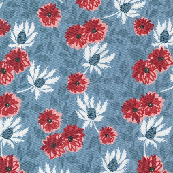 Old Glory Liberty Bouquet Sky 5200 13 by Lella Boutique for Moda - 1/2 yard