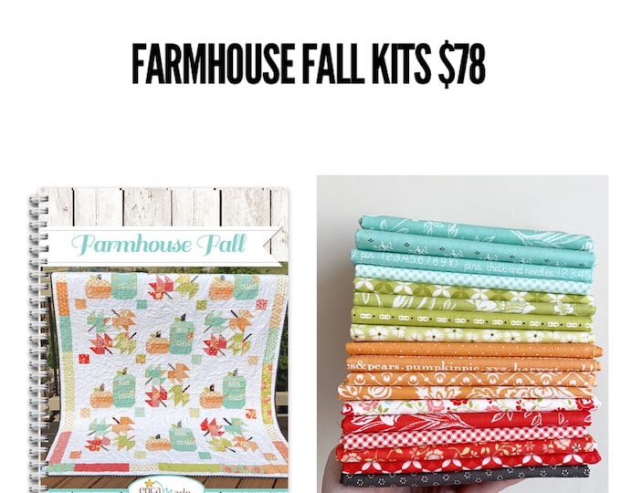 Farmhouse Fall Quilt Kit Fresh Fig Favorites Pumpkins and Etsy