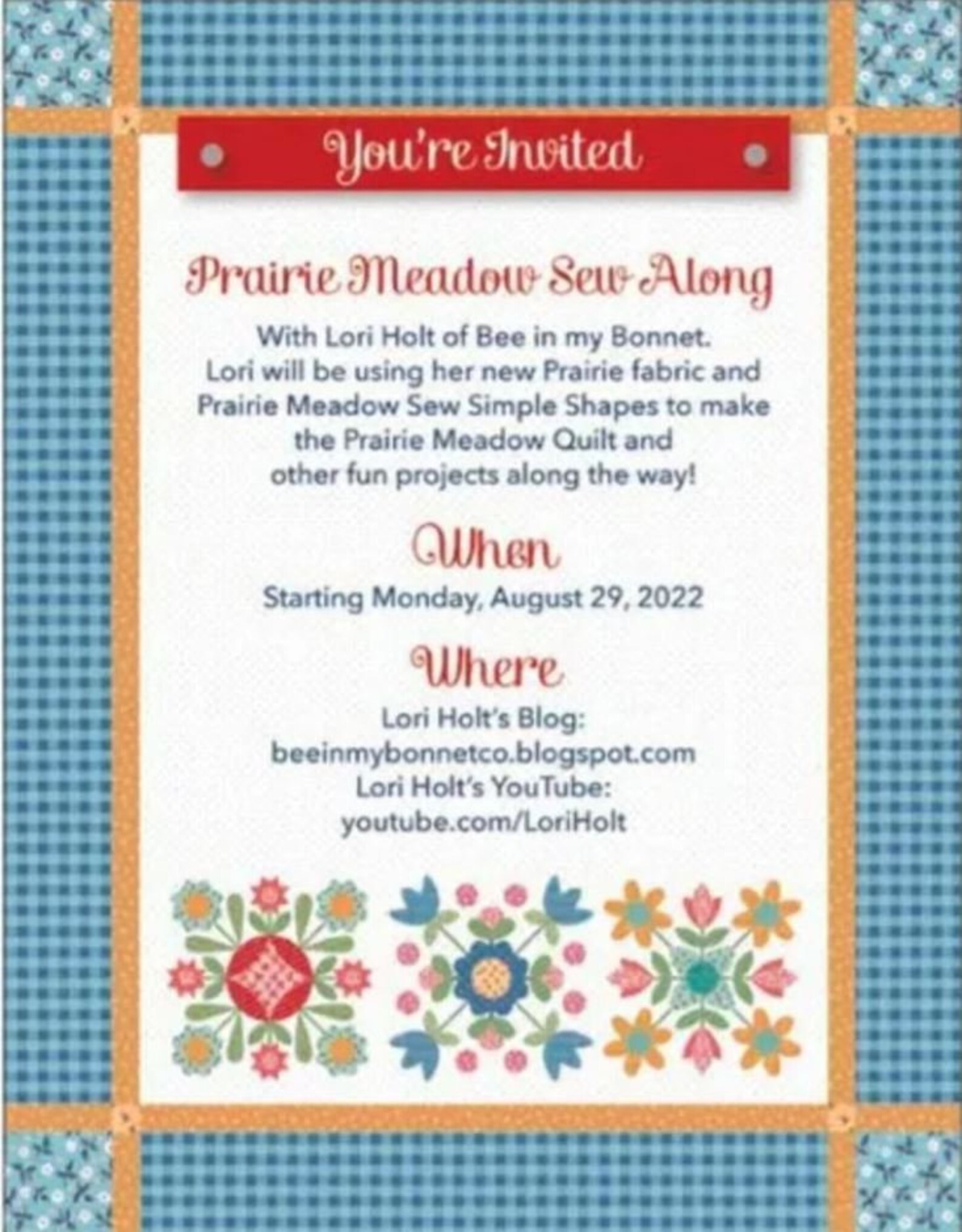 Prairie Meadow Simple Shapes by Lori Holt of Bee in My Etsy