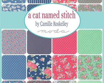 A Cat Named Stitch Half Yard Bundle 55340HYB by Camille Roskelley -40 prints