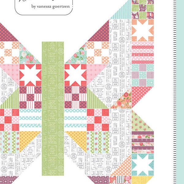 Sale-Butterfly Patch Quilt Kit by Vanessa Goertzen of Lella Boutique